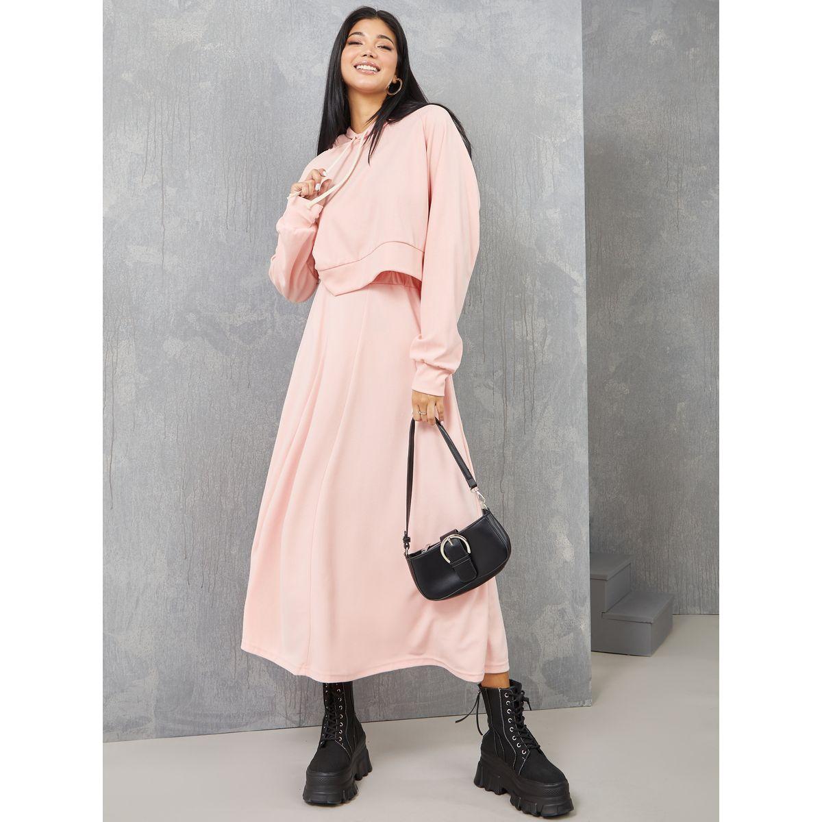 طقم من ( تنورة ميدي + هودي )-women-clothing-coordsets-image-1