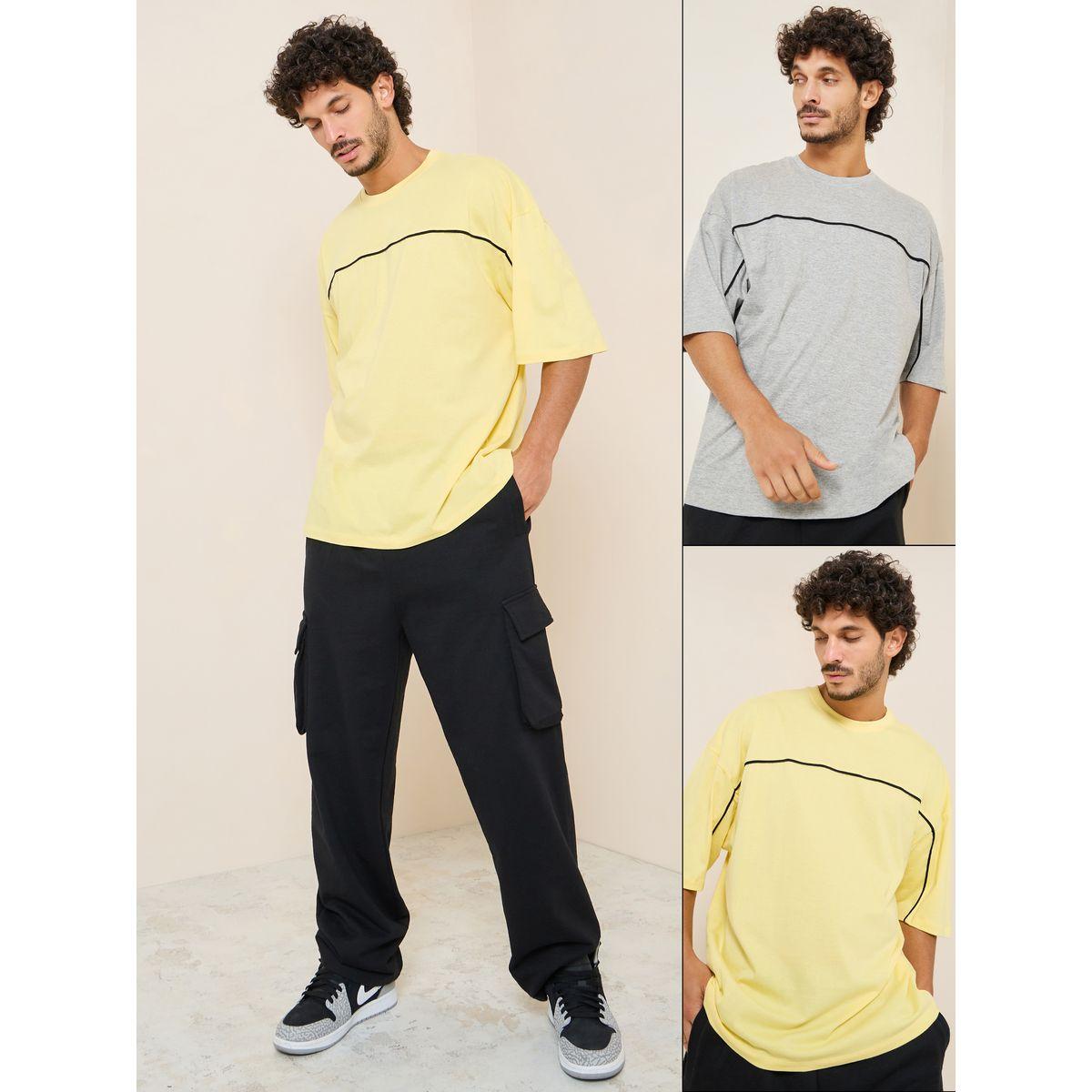 مجموعة من 2 تيشيرت بقصة بوكسي-men-clothing-tshirtsandpolos-tshirts-image-1