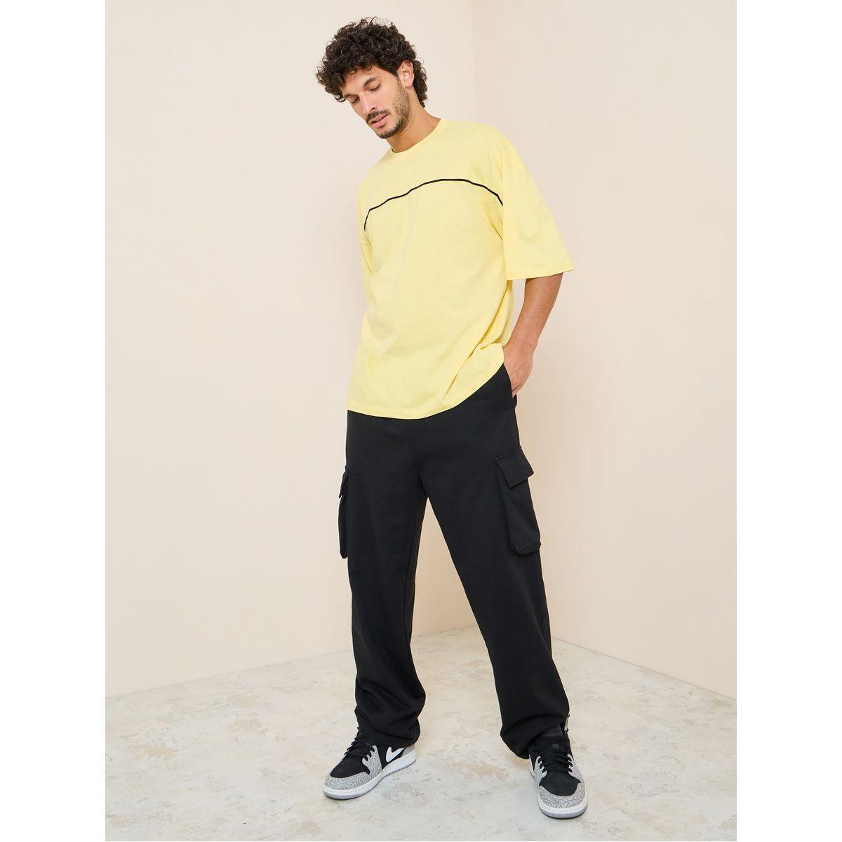 Styli Pack of 2 - Contrast Piping Detail Boxy Fit T-Shirt-men-clothing-tshirtsandpolos-tshirts-image-3