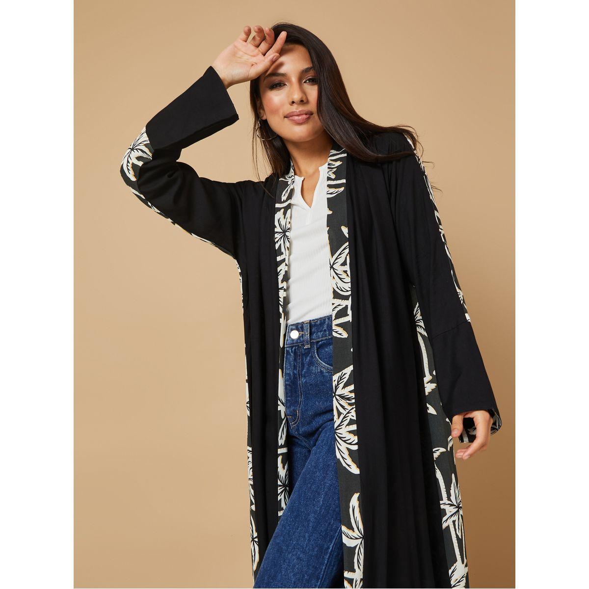 Styli Front and Back Palm Tree Print Abaya-women-arabicclothing-abayas-image-2