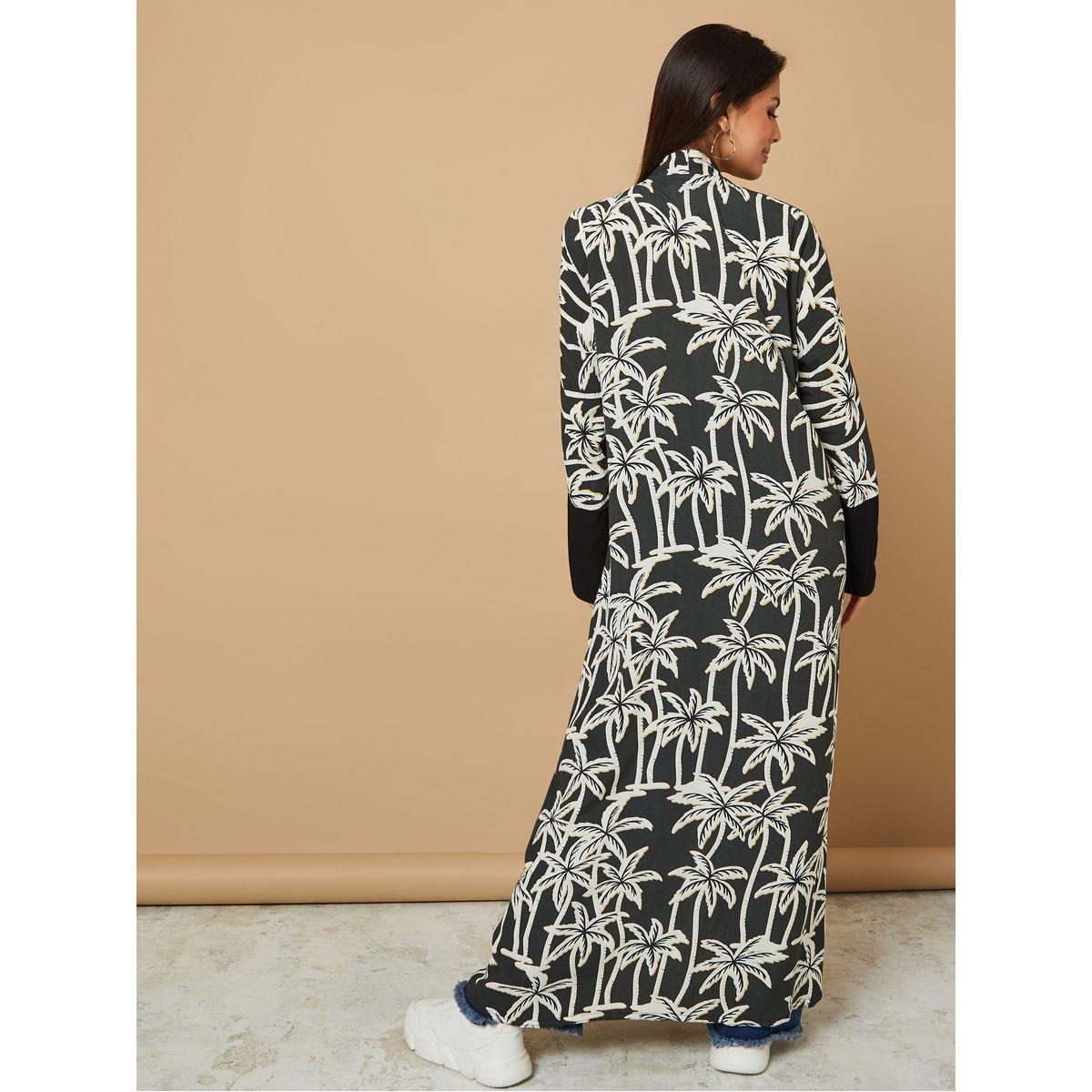 Styli Front and Back Palm Tree Print Abaya-women-arabicclothing-abayas-image-4