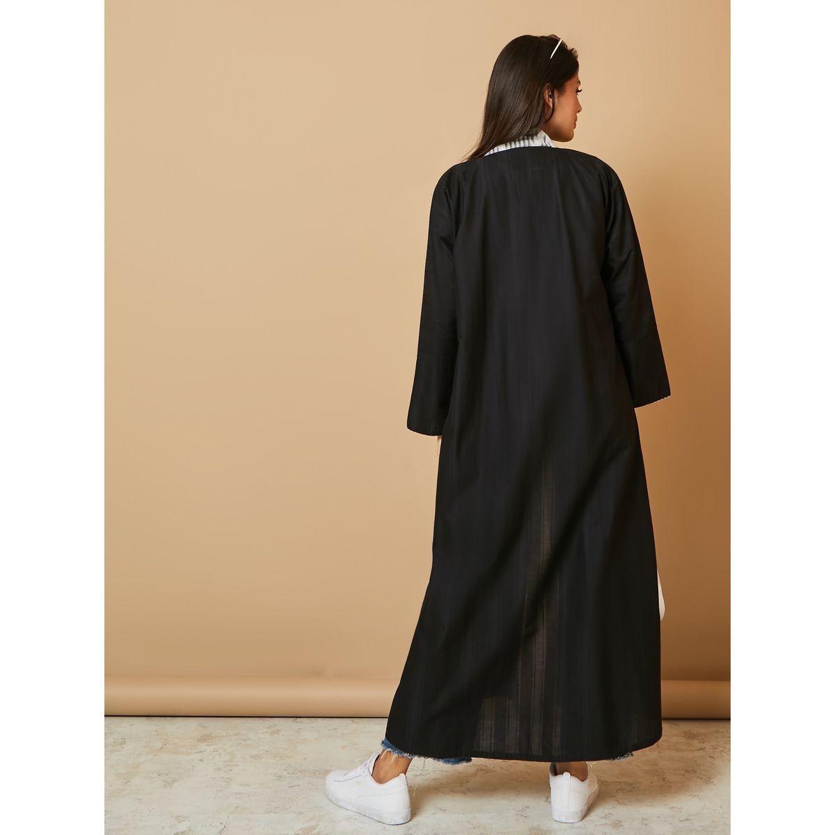 عباية بتداخلات بارزة الملمس-women-arabicclothing-abayas-image-4