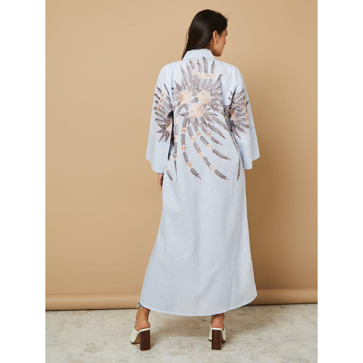 عباية مطرزة ومفتوحة من الامام-women-arabicclothing-abayas-image-4