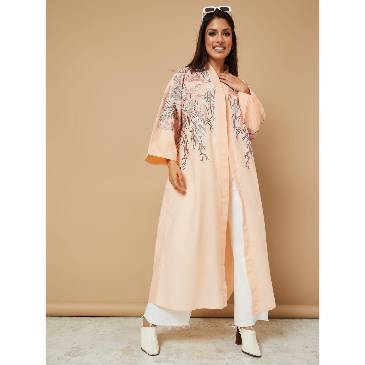 عباية مطرزة ومفتوحة من الامام-women-arabicclothing-abayas-image-1