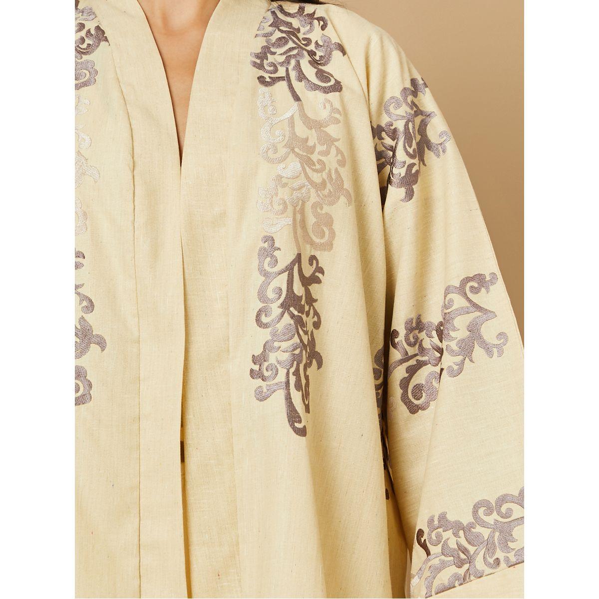 Styli Open Front Embroidery Detail Abaya-women-arabicclothing-abayas-image-3