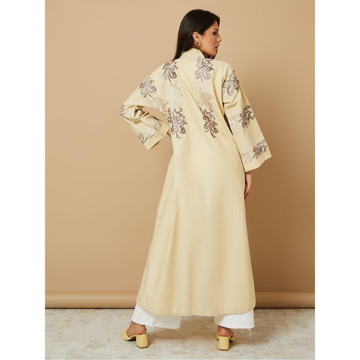 عباية مطرزة ومفتوحة من الامام-women-arabicclothing-abayas-image-4