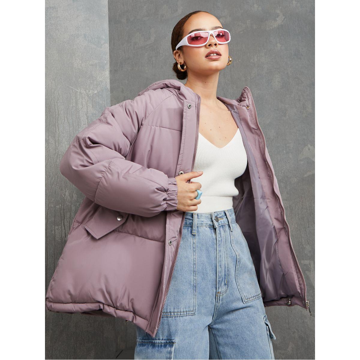 معطف مبطن بسحاب غلق مع جيوب-women-winterwear-coatsandjackets-coats-image-1