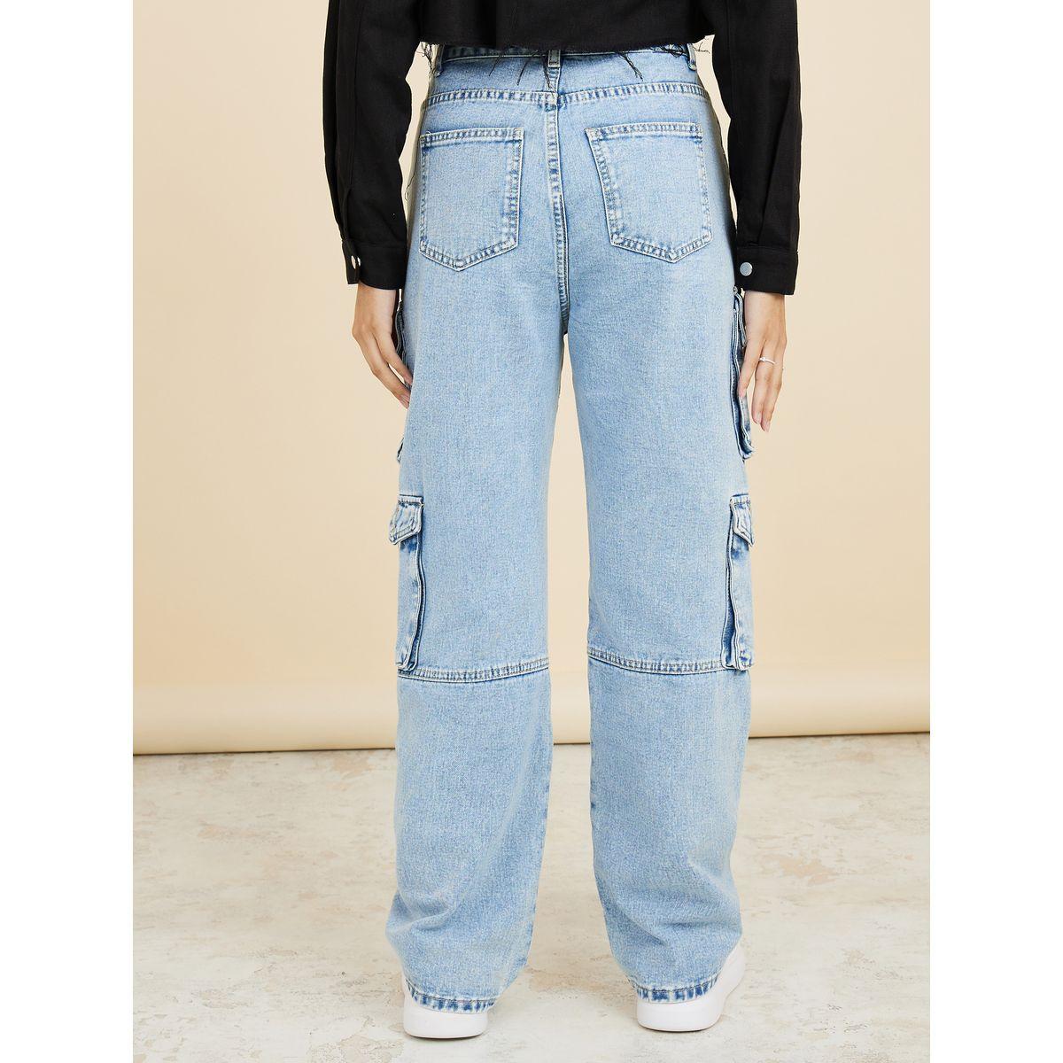 Styli High Waist Washed Cargo Jeans-women-clothing-bottoms-jeans-image-4