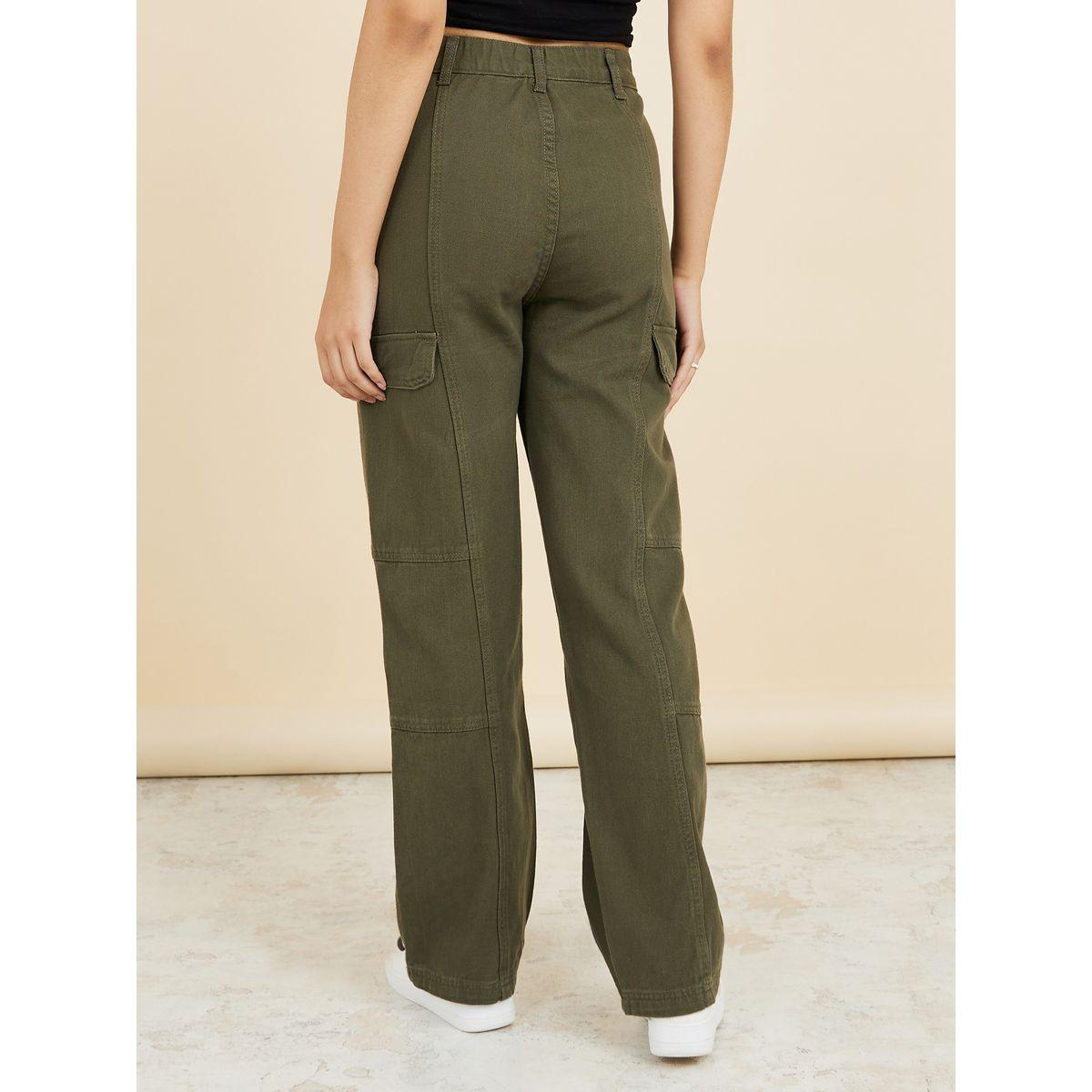 Styli Straight Leg Cargo Jeans with Belt Loops-women-clothing-bottoms-jeans-image-4