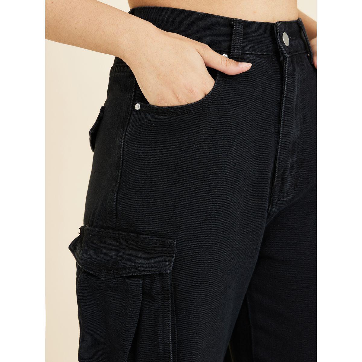 Styli Cargo Jeans with Button Detail Hem-women-clothing-bottoms-jeans-image-3