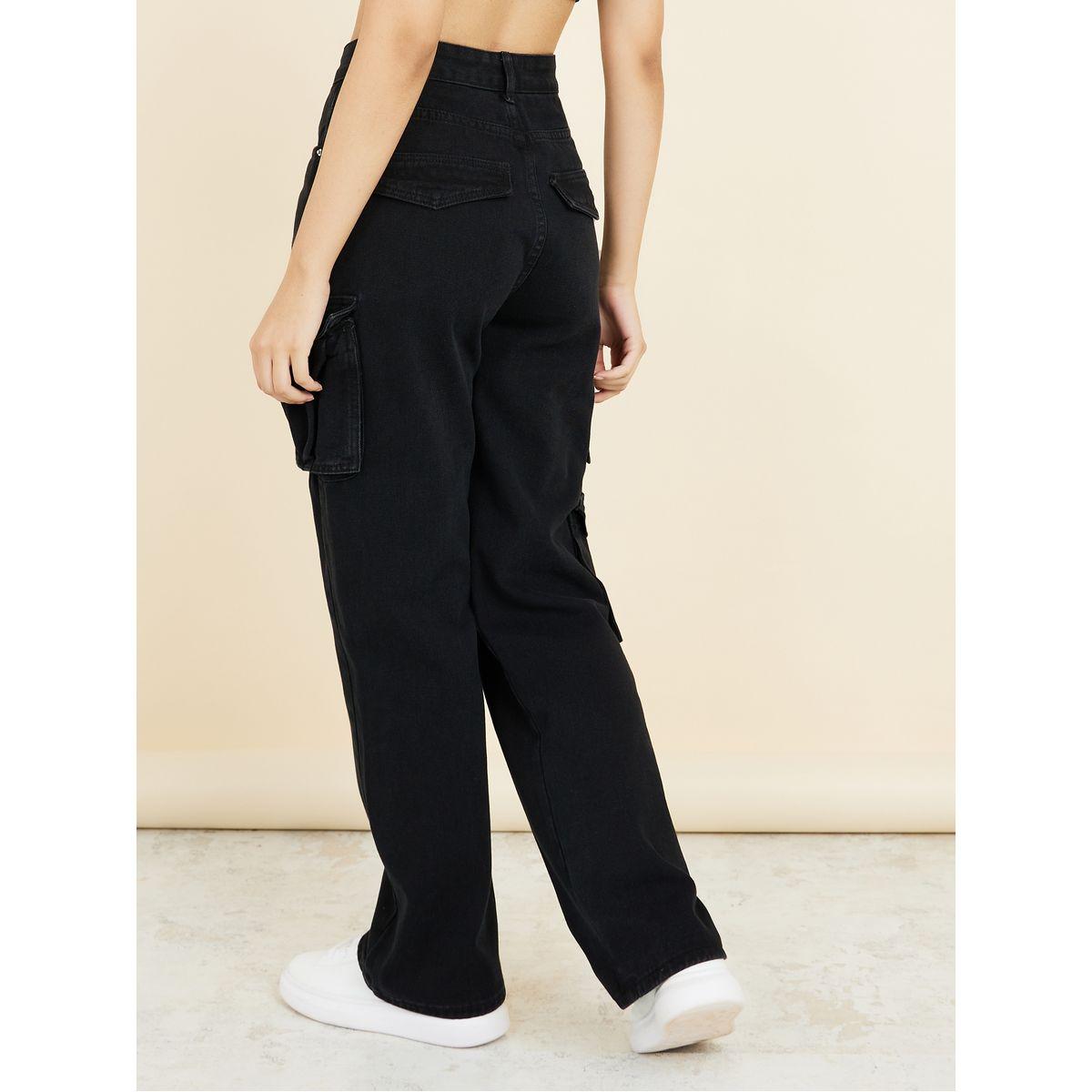 Styli Cargo Jeans with Button Detail Hem-women-clothing-bottoms-jeans-image-4