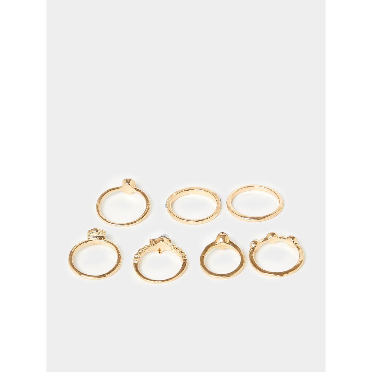 Styli Pack of 7 - Stone Accent Rings-women-watchesandjewellery-jewellery-rings-image-3