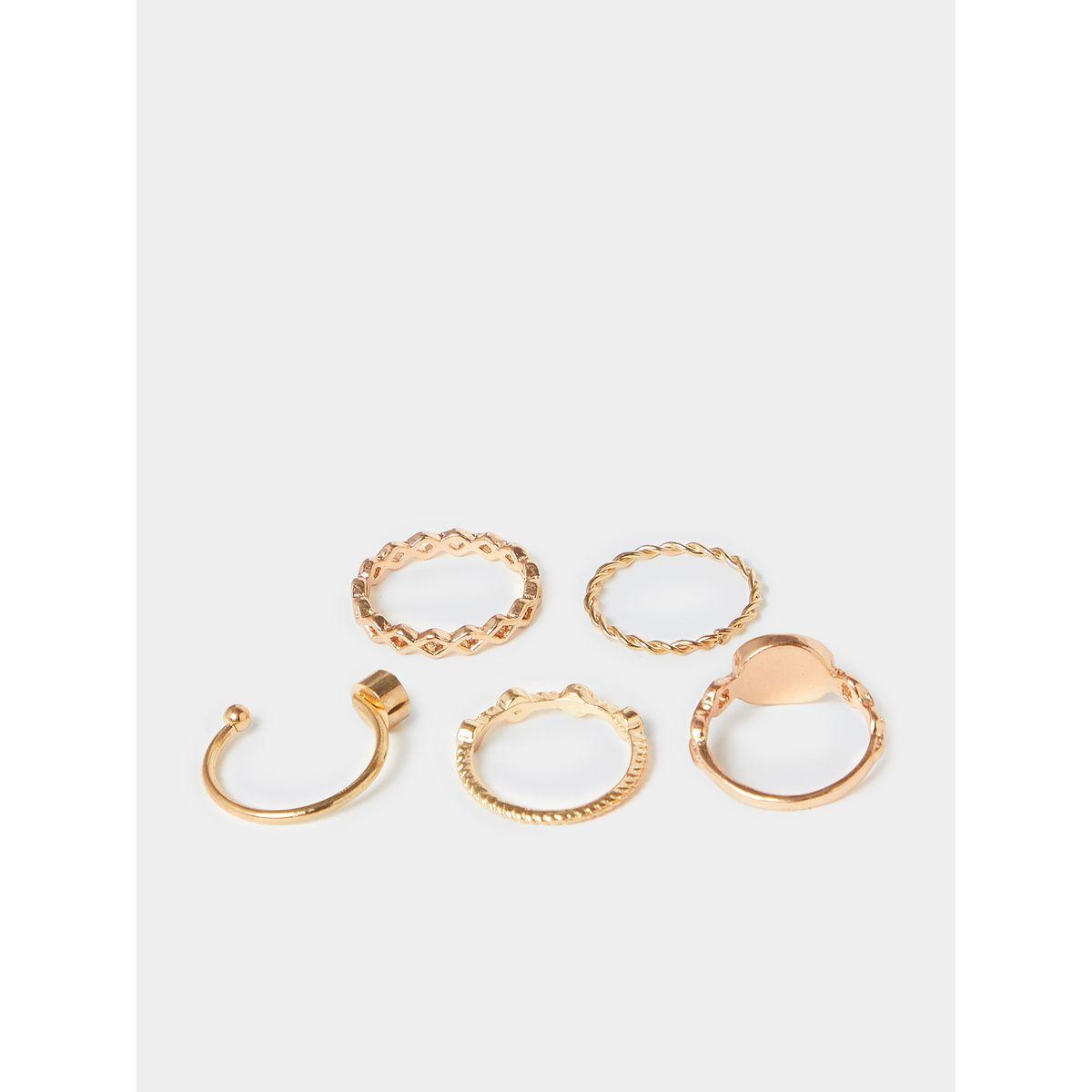 Styli Set of 5 - Black Accent Rings-women-watchesandjewellery-jewellery-rings-image-3