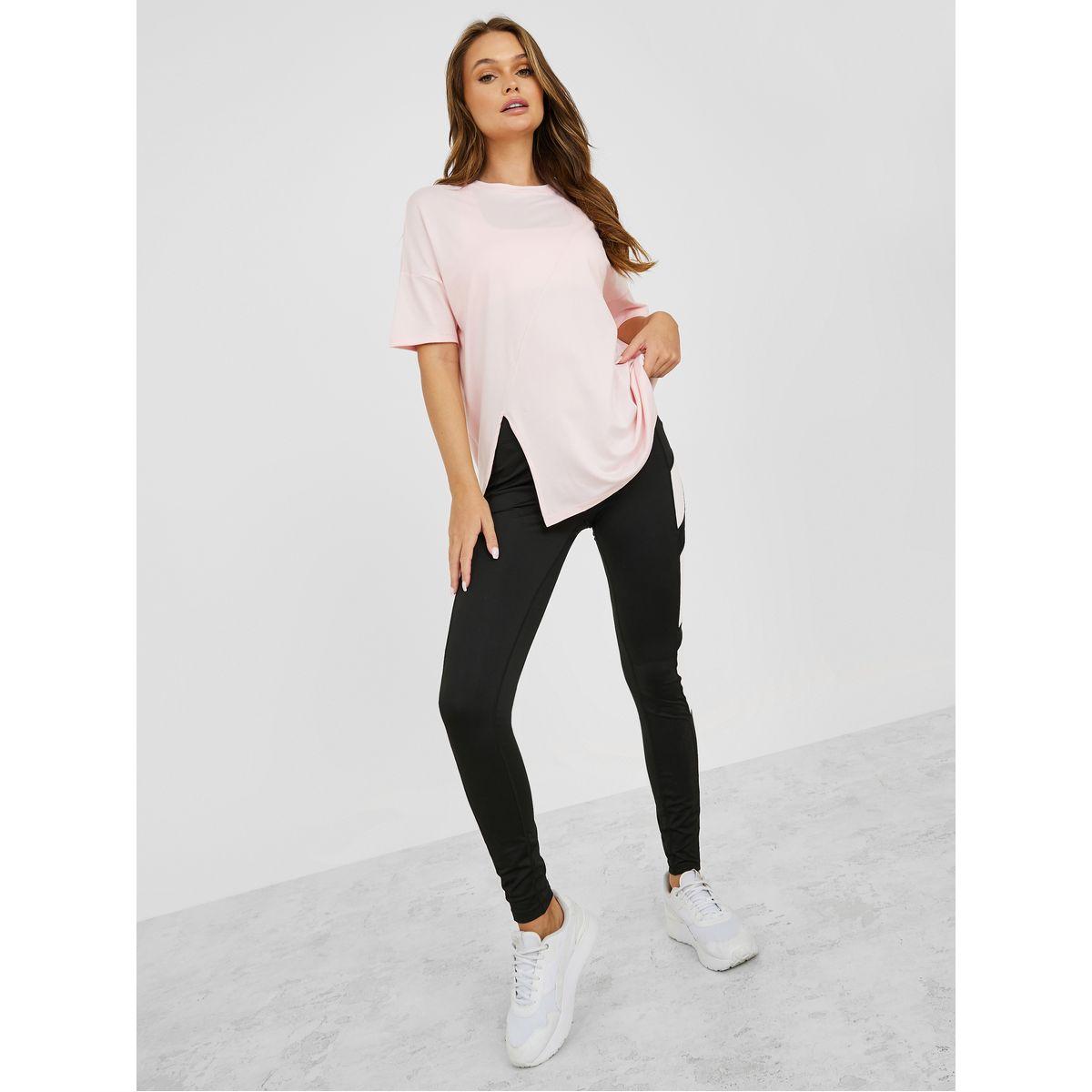 Styli Active Side Slit Drop Shoulder Oversized Yoga Active Top-women-clothing-sportswearandactivewear-tshirtsandvests-image-2