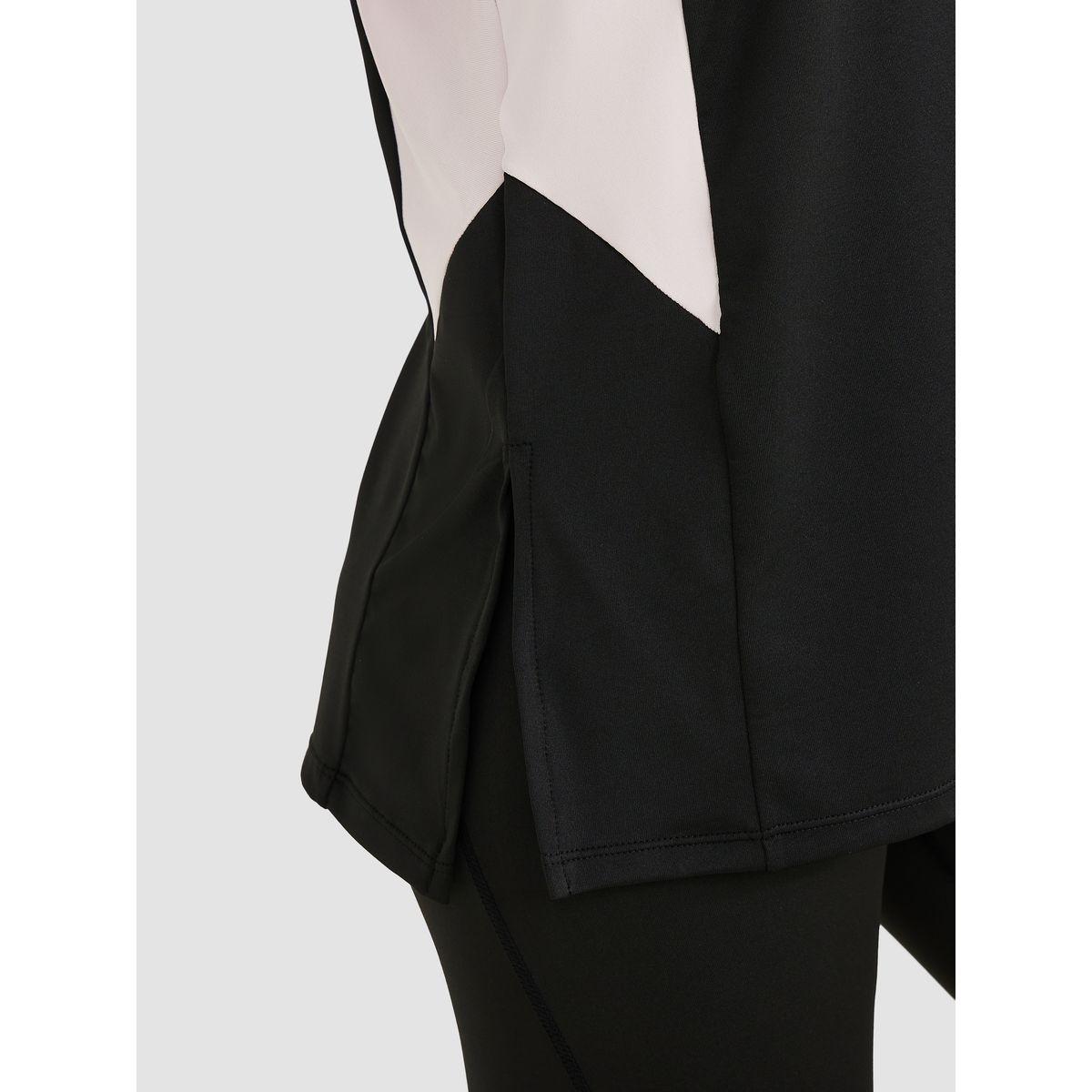 Styli Active Colorblock Side Slit Oversized Yoga Activewear Top-women-clothing-sportswearandactivewear-tshirtsandvests-image-3