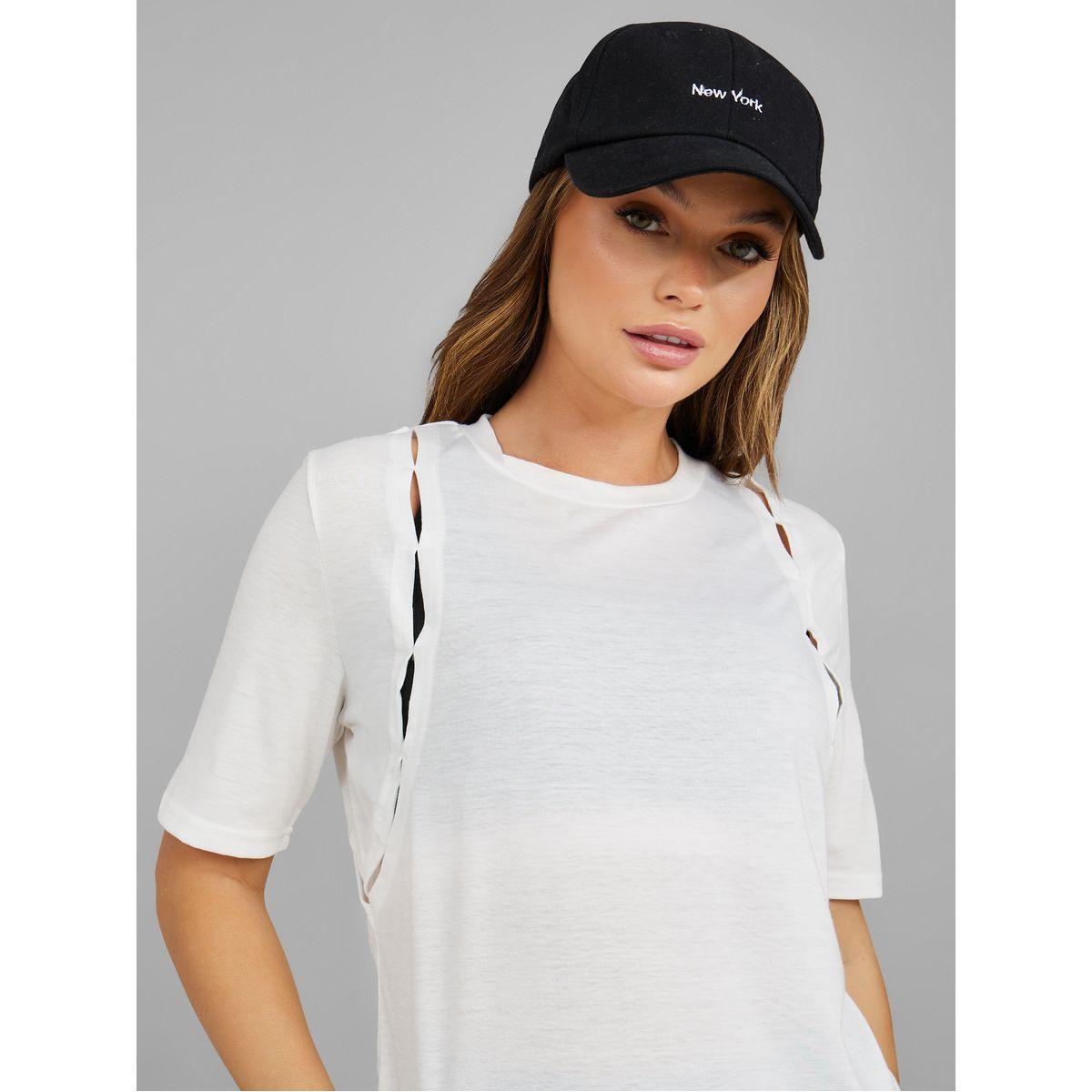 Styli Active Cut Out Detail Oversized Yoga Fit Activewear Top-sports-women-clothing-tshirtsandvests-image-3