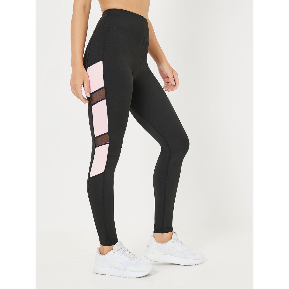 Styli Active Pack of 3 - Solid Top Slogan Print Strap Detail Sports Bra and Contrast Panel Active Legging Set-women-clothing-sportswearandactivewear-trackpantsandtracksuits-image-9
