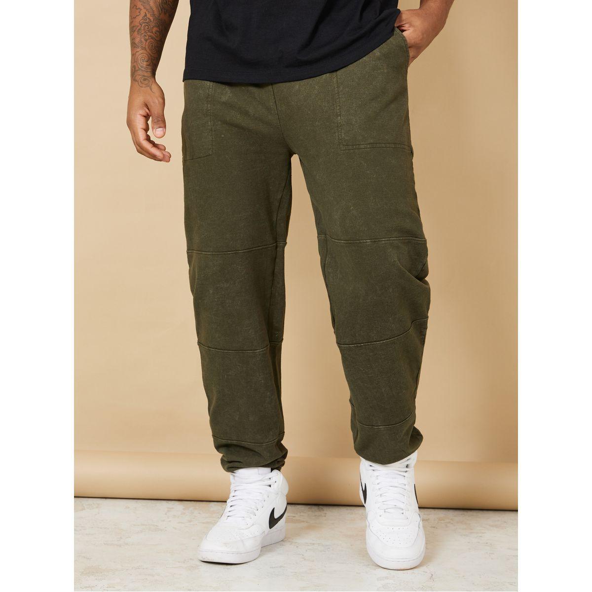 جوغر بقصة مريحة بتداخل خياطة-men-clothing-bottoms-joggers-image-1
