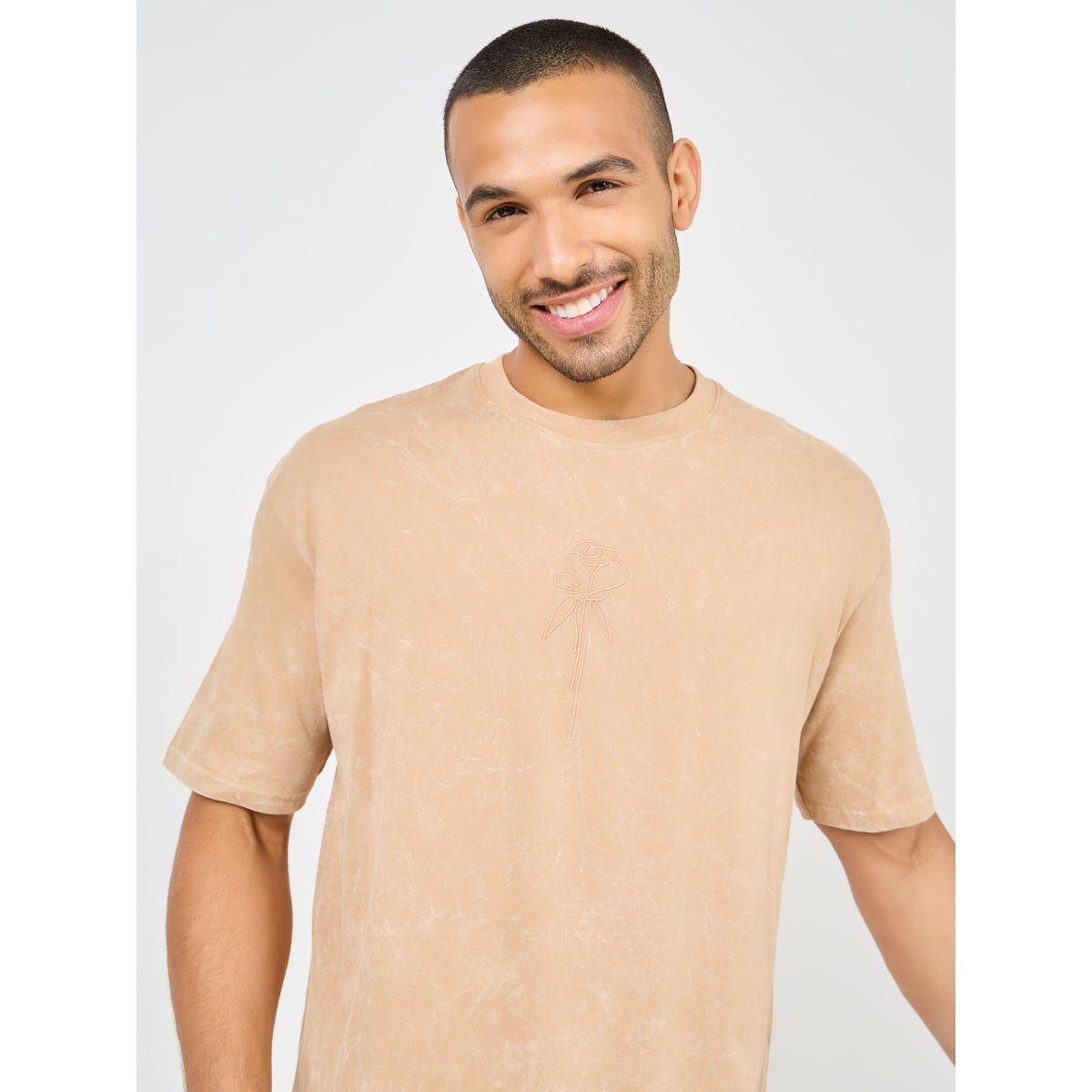 Styli Rose Embroidered Acid Wash Oversized T-shirt-men-clothing-tshirtsandpolos-tshirts-image-1