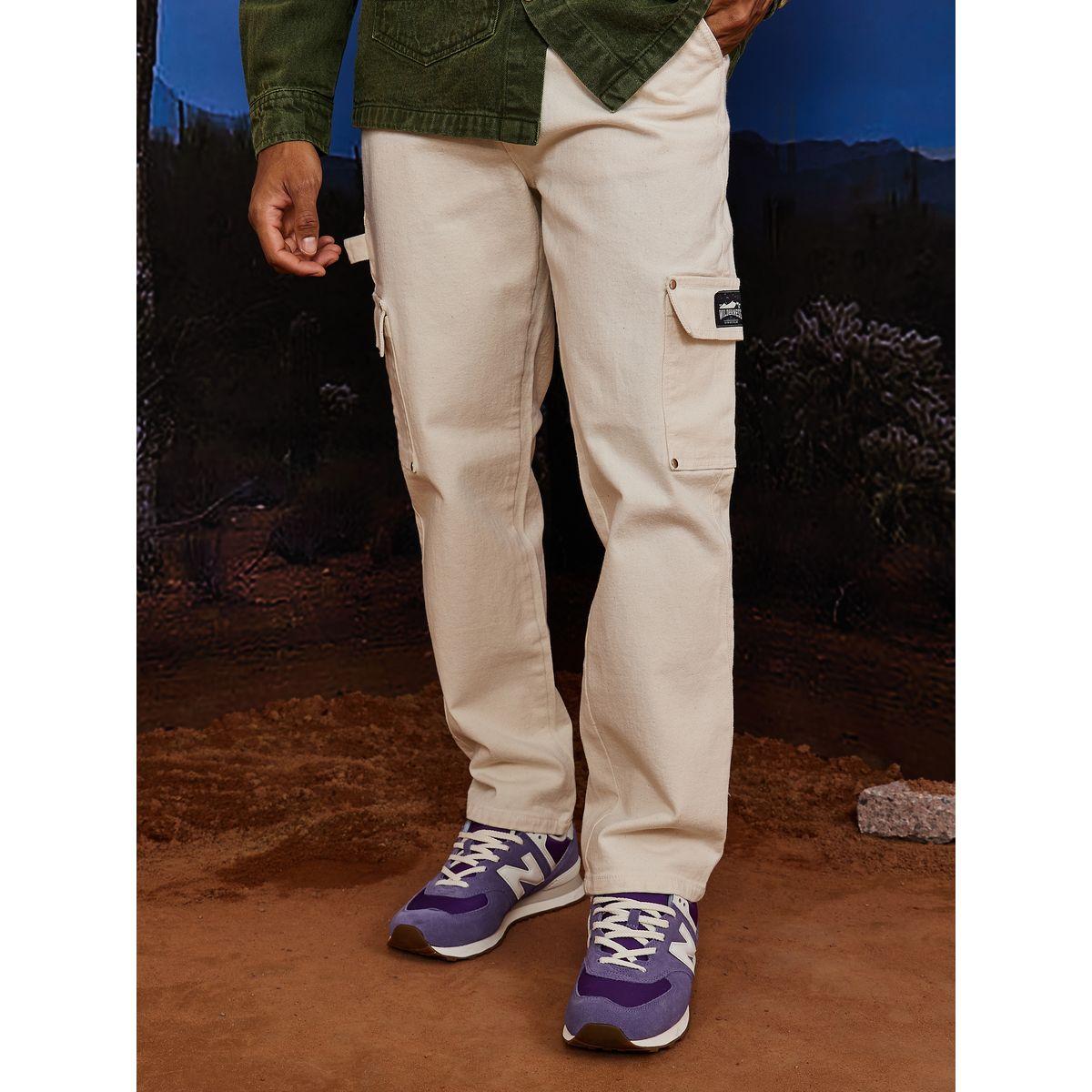Styli Limited Denim Twill Cargo Pants with Patch Label Detail-men-clothing-bottoms-trousersandchinos-trousers-image-1