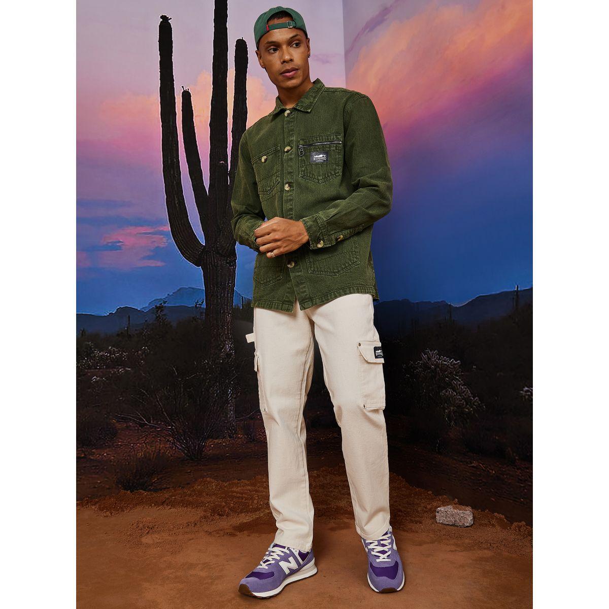 Styli Limited Denim Twill Cargo Pants with Patch Label Detail-men-clothing-bottoms-trousersandchinos-trousers-image-2
