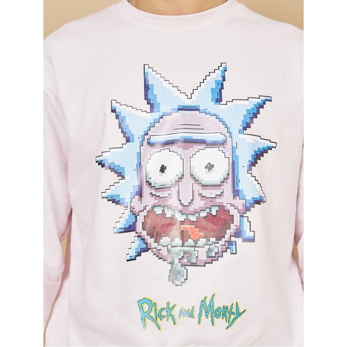 Styli Rick & Morty Graphic Print Boxy Sweatshirt-men-winterwear-hoodiesandsweatshirts-image-3