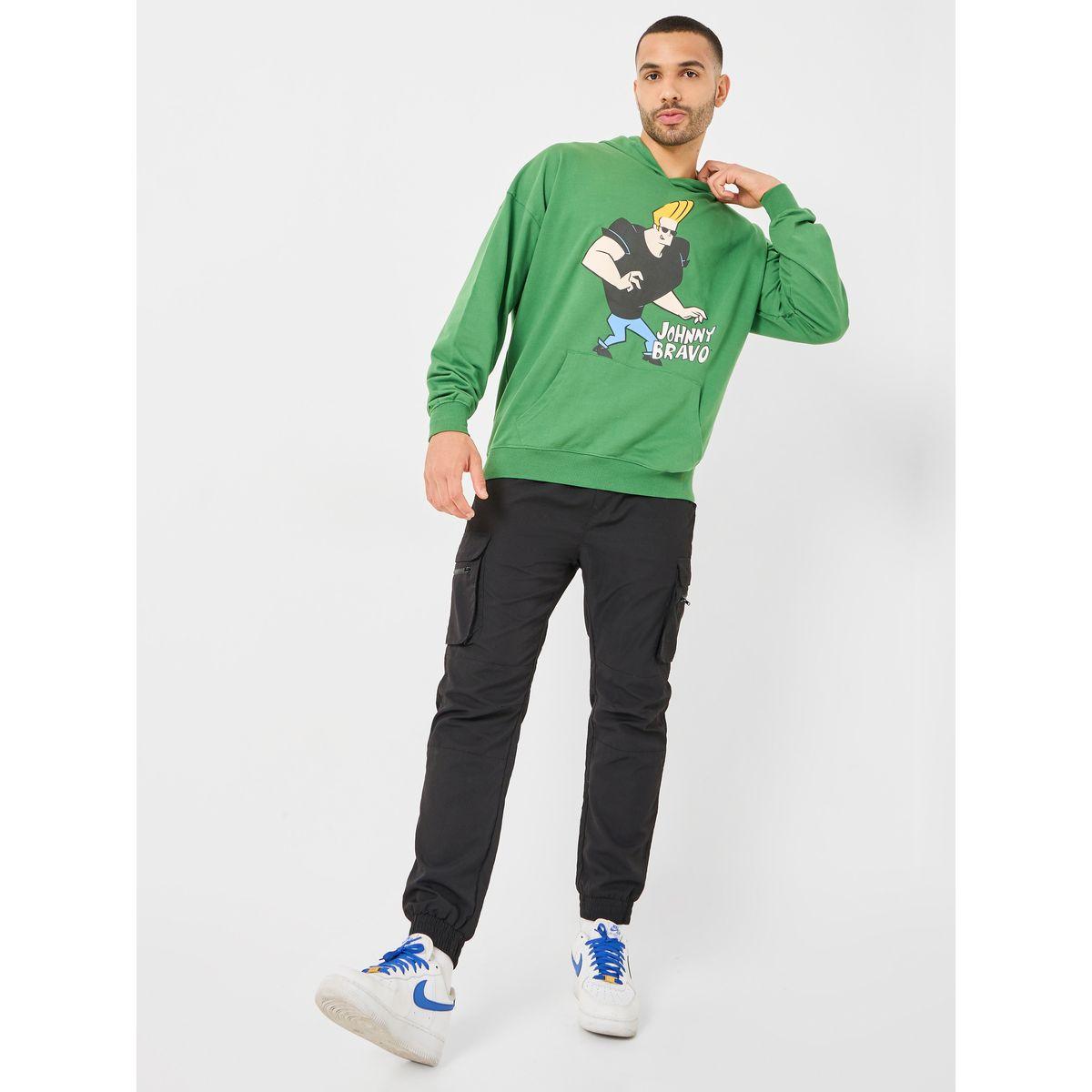 Styli Johnny Bravo Graphic Print Oversized Hoodie-men-winterwear-hoodiesandsweatshirts-image-2