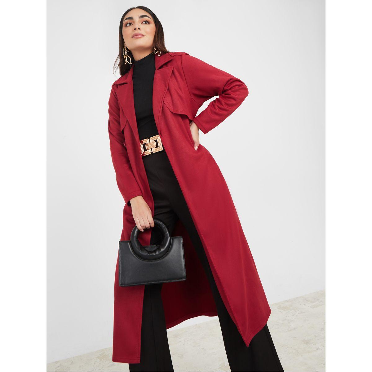 معطف ترنش مع حزام خصر-women-winterwear-coatsandjackets-coats-image-1