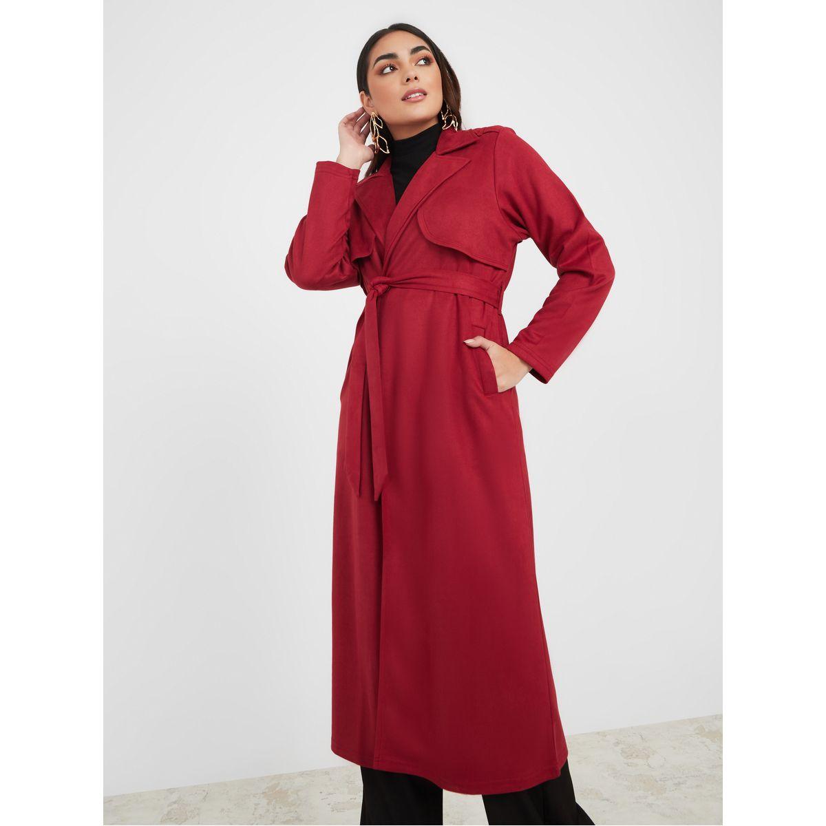 معطف ترنش مع حزام خصر-women-winterwear-coatsandjackets-coats-image-3