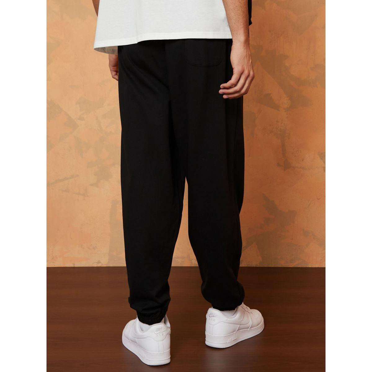 Styli Placement Print Oversized Jogger with Elasticated Hem-men-clothing-bottoms-joggers-image-4