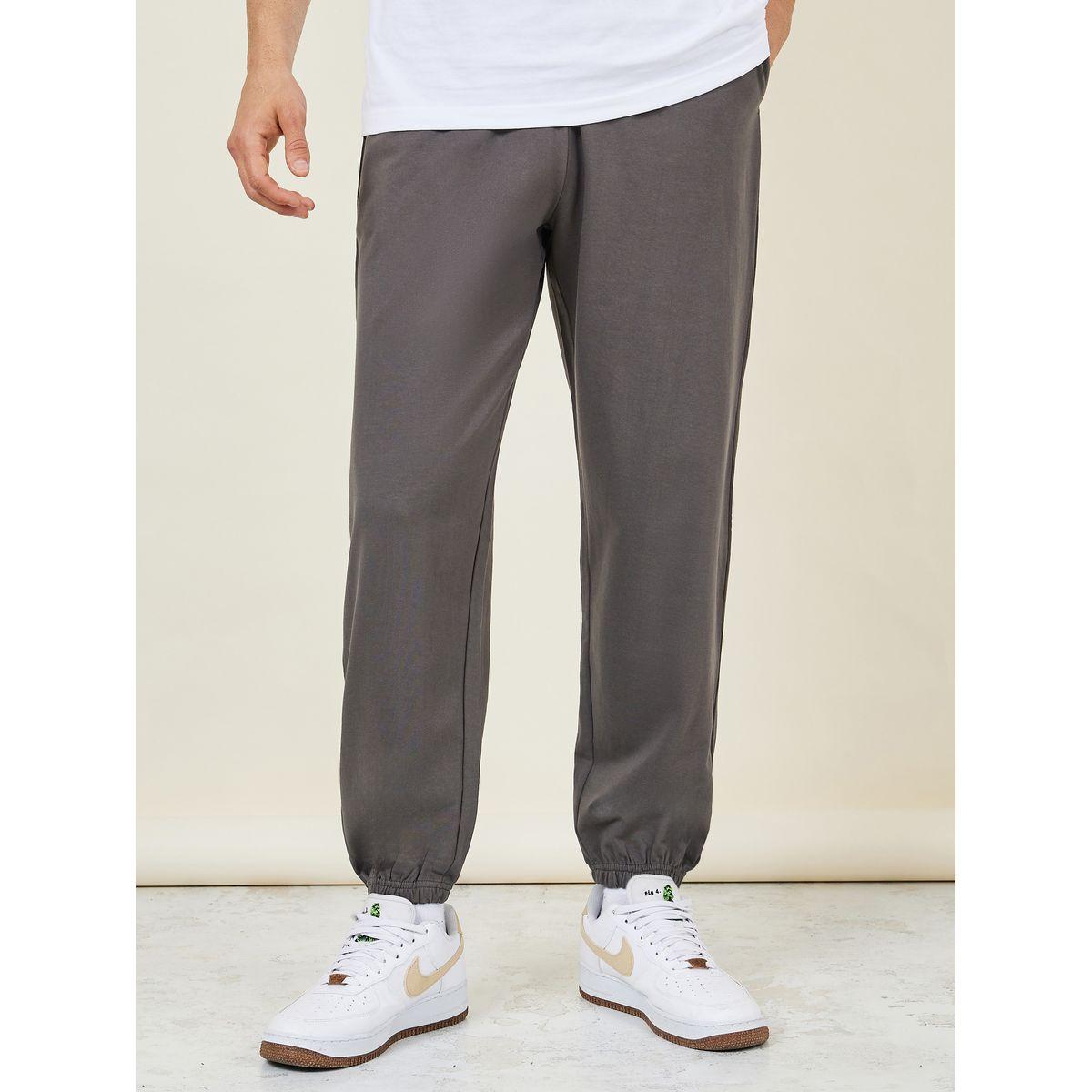 Styli Solid French Terry Relaxed Fit Joggers-men-clothing-bottoms-joggers-image-1