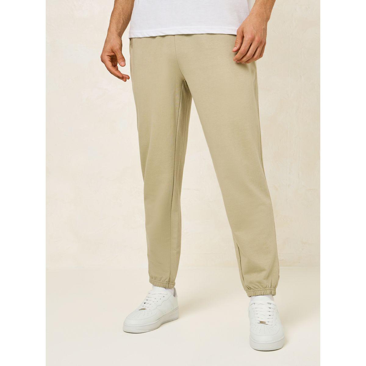 Styli Relaxed Fit French Terry Jogger with Elasticated Hem-men-clothing-bottoms-joggers-image-1