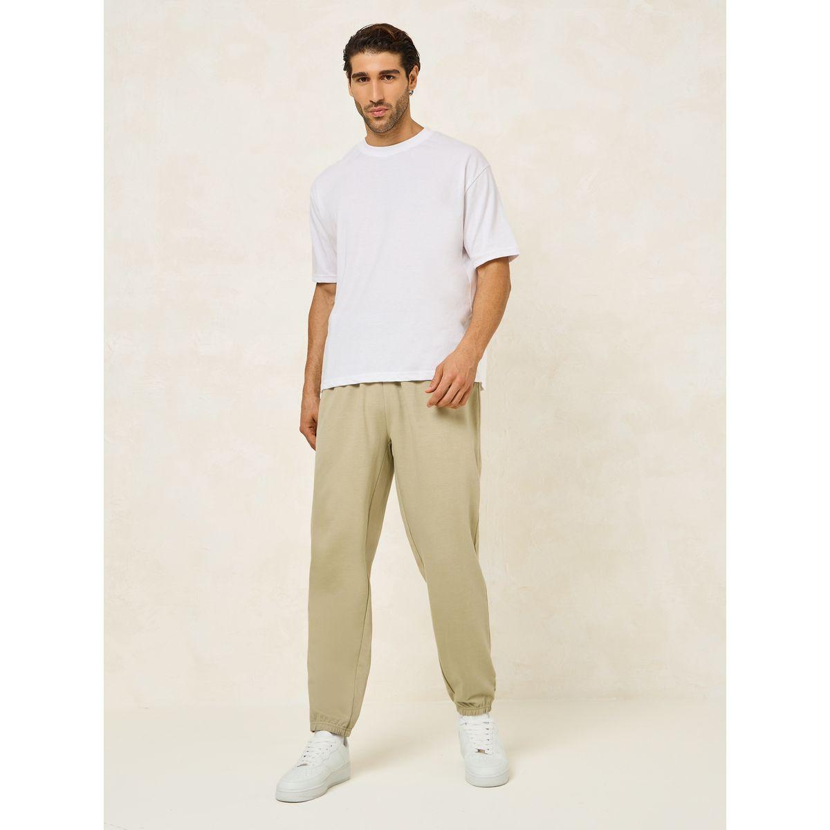 Styli Relaxed Fit French Terry Jogger with Elasticated Hem-men-clothing-bottoms-joggers-image-2