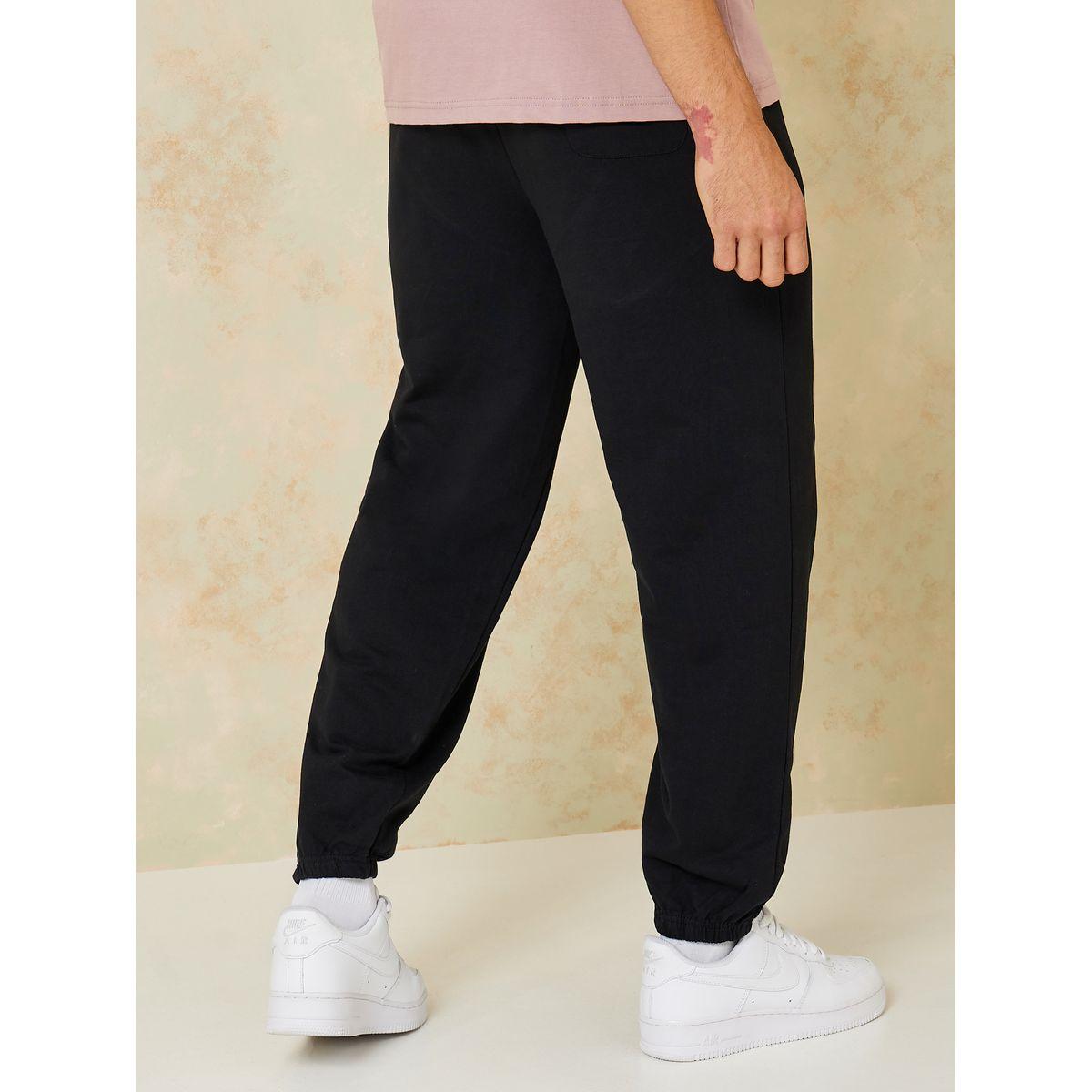 Styli Relaxed Fit French Terry Jogger with Elasticated Hem-men-clothing-bottoms-joggers-image-4