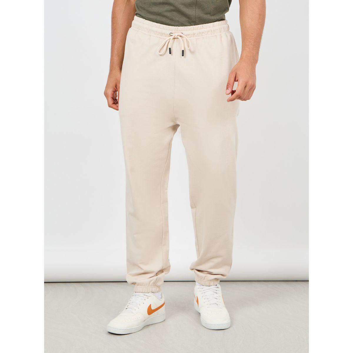 Styli Oversized Solid Fleece Joggers-men-clothing-bottoms-joggers-image-4