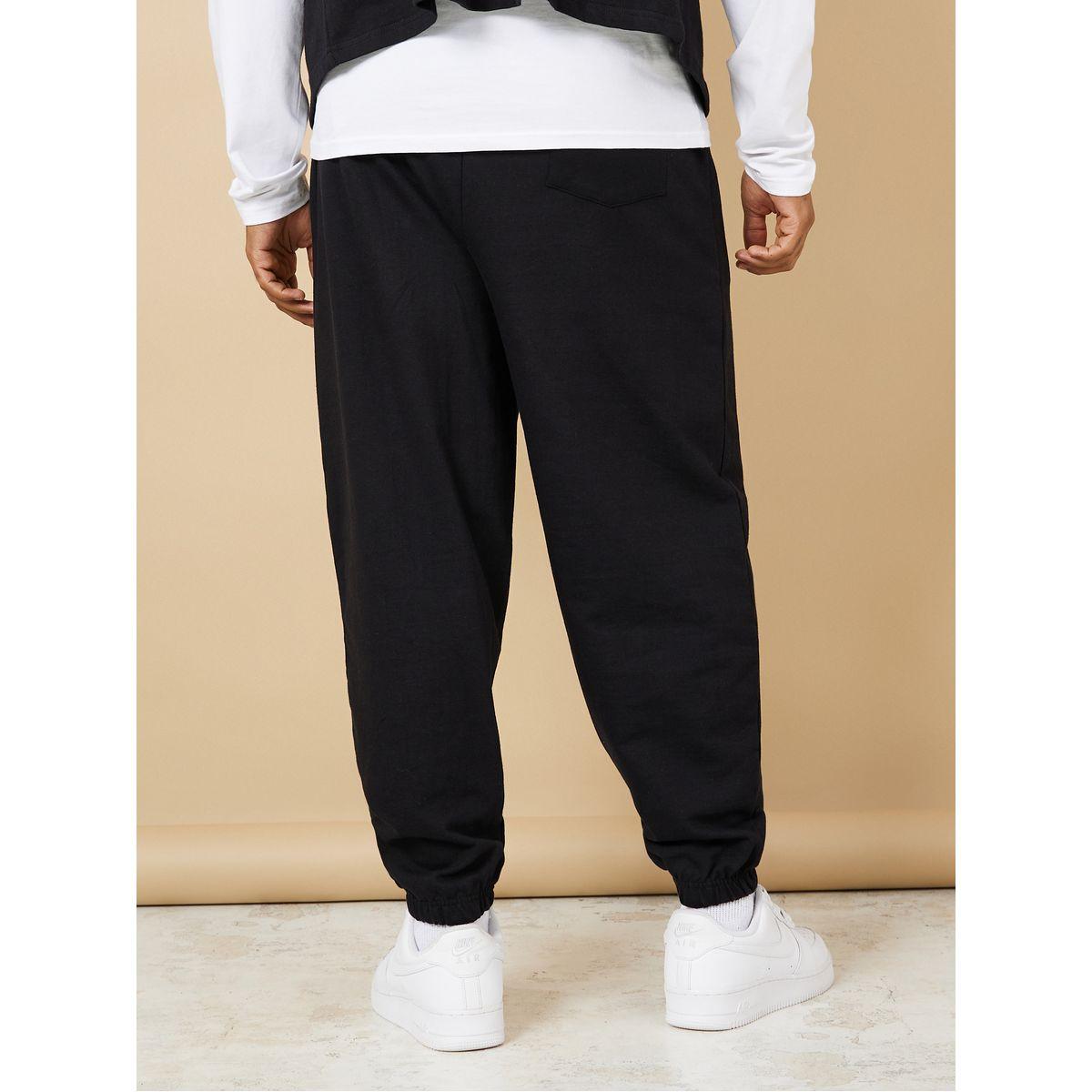 Styli Oversized Fit Jogger With Minimal Print & Elasticated Hem-men-clothing-bottoms-joggers-image-4