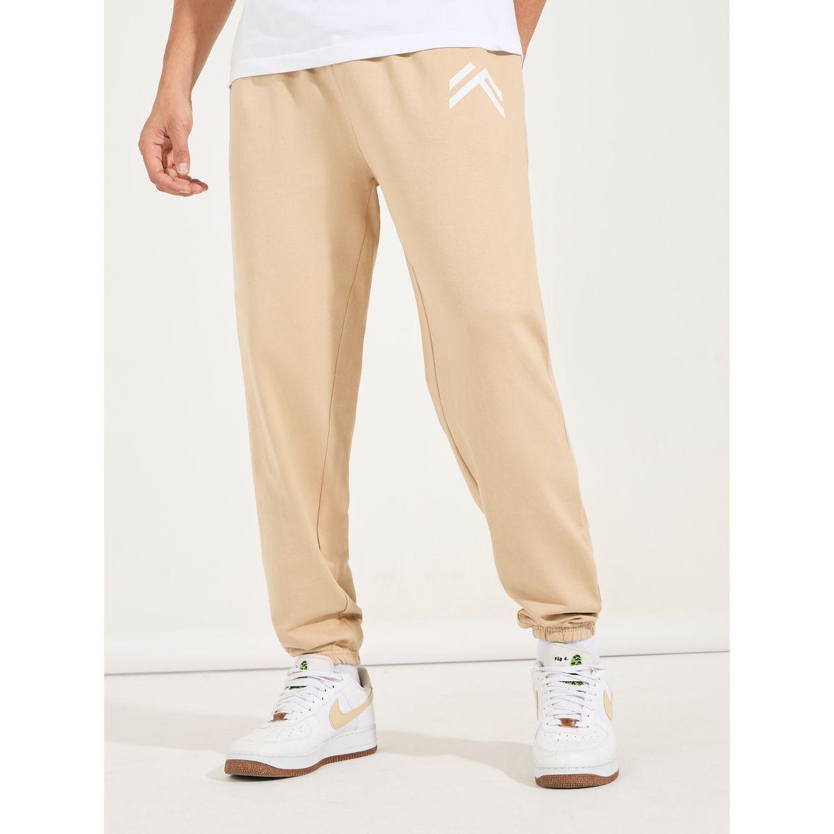 Styli Minimal Print Oversized Joggers with Elasticated Hem-men-clothing-bottoms-joggers-image-1