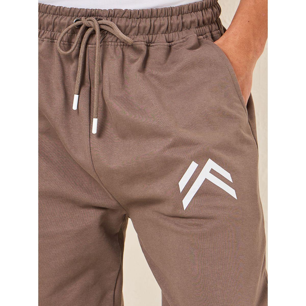 Styli Minimal Print Oversized Joggers with Elasticated Hem-men-clothing-bottoms-joggers-image-3