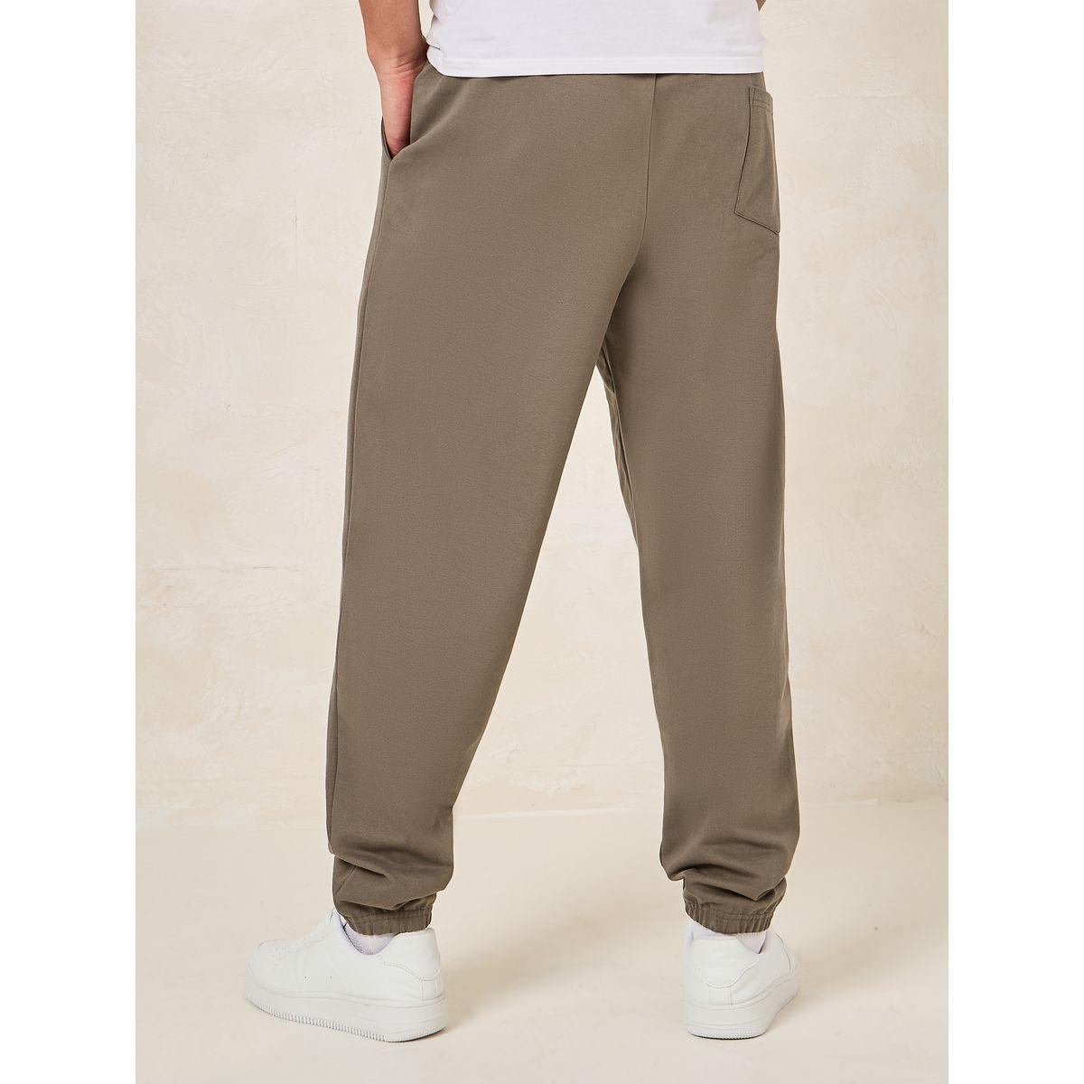 Styli Minimal Print Oversized Joggers with Elasticated Hem-men-clothing-bottoms-joggers-image-4