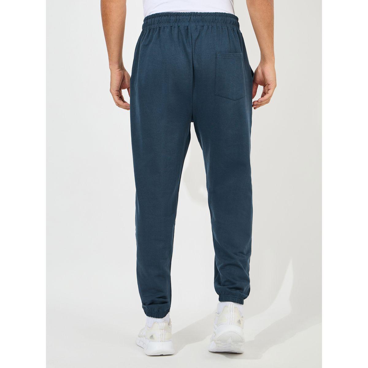 Styli Minimal Print Oversized Joggers with Elasticated Hem-men-clothing-bottoms-joggers-image-4