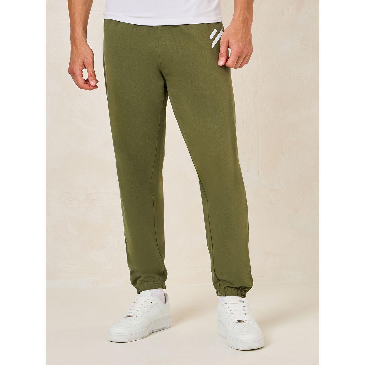 جوغر فضفاض بطبعة ناعمة مع حافة مطاطية-men-clothing-bottoms-joggers-image-1
