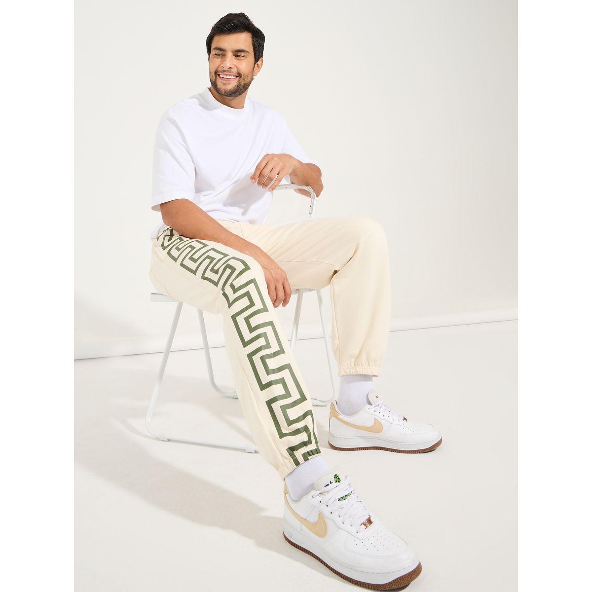 Styli Relaxed Fit Joggers with Enlarged Print-men-clothing-bottoms-joggers-image-1