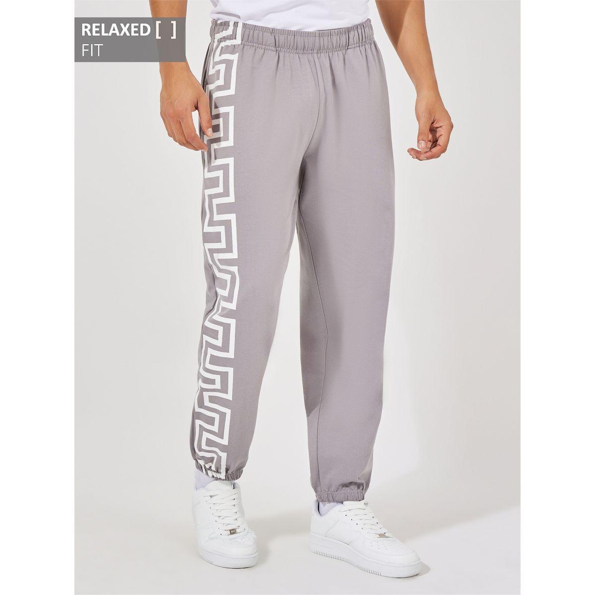 Styli Relaxed Fit Joggers with Enlarged Print-men-clothing-bottoms-joggers-image-1
