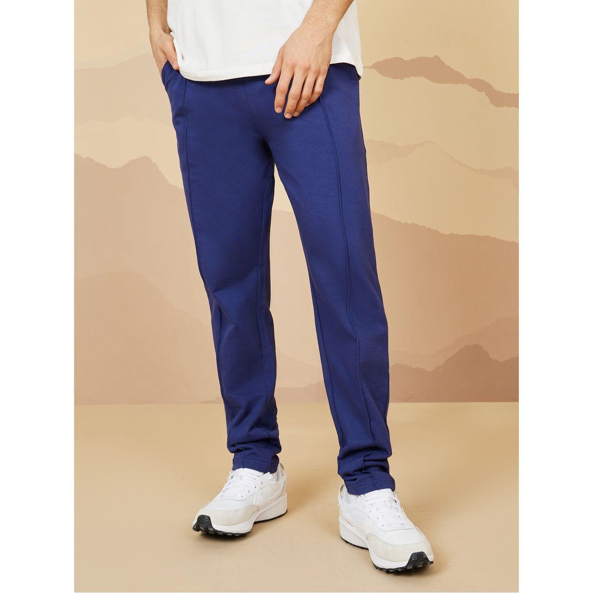 Styli Basic Slim Fit Joggers with Pintuck Detail-men-clothing-bottoms-joggers-image-1