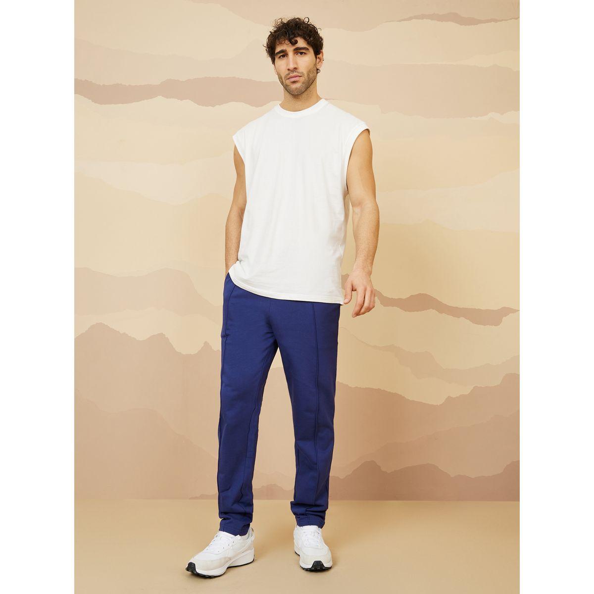 Styli Basic Slim Fit Joggers with Pintuck Detail-men-clothing-bottoms-joggers-image-2