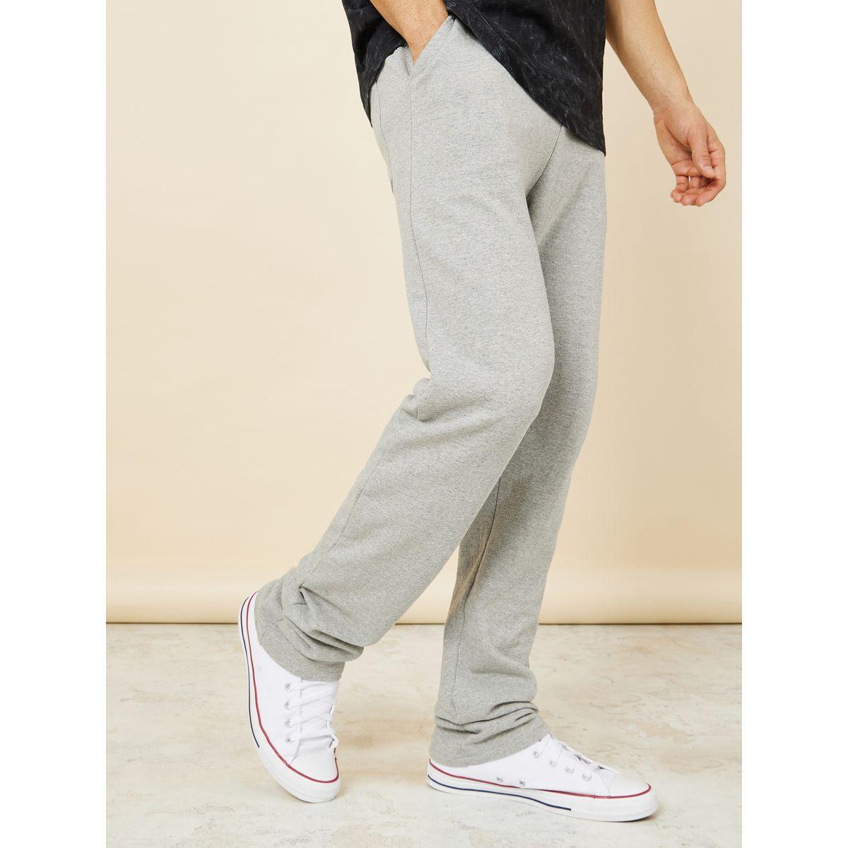 Styli Solid Straight Fit Open Hem Sweatpant-men-clothing-bottoms-joggers-image-1
