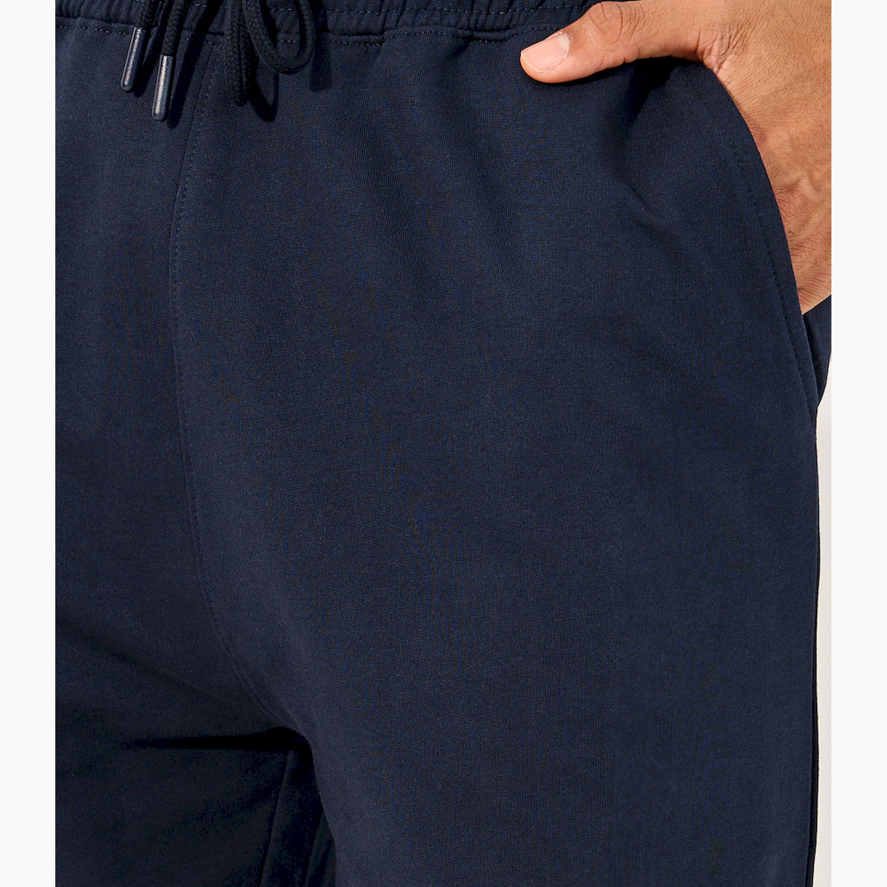 Styli Solid Straight Fit Joggers with Side Pocket-men-clothing-bottoms-joggers-image-3