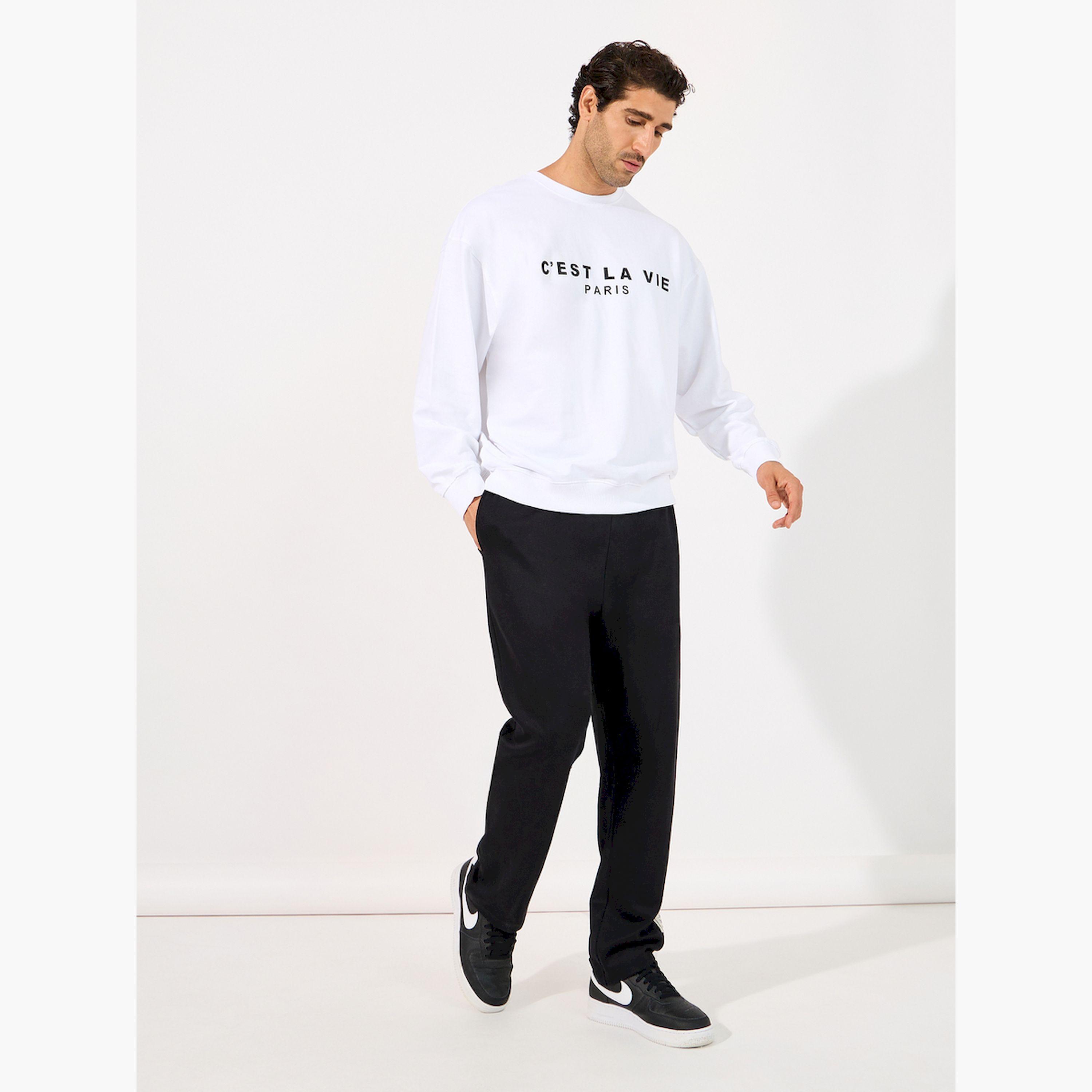Styli Text Print Detail Boxy Fit Sweatshirt-men-winterwear-hoodiesandsweatshirts-image-2