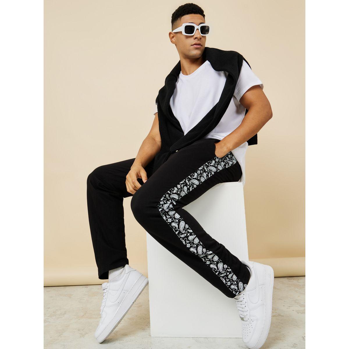 Styli Paisley Print Relaxed Fit Joggers-men-clothing-bottoms-joggers-image-1