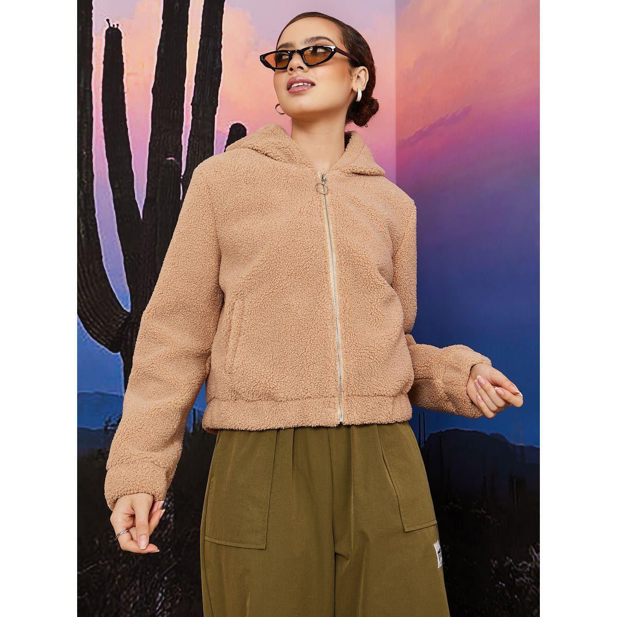 جاكيت تيدي بسحاب غلق وقلنسوة-women-winterwear-coatsandjackets-jackets-image-3